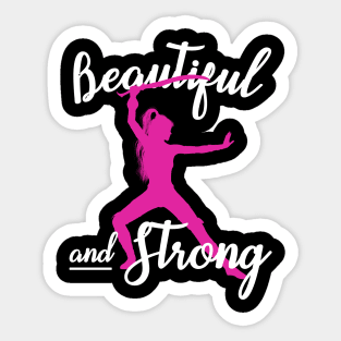 Beautiful and Strong Woman Empowerment Feminist Girl Power Sticker